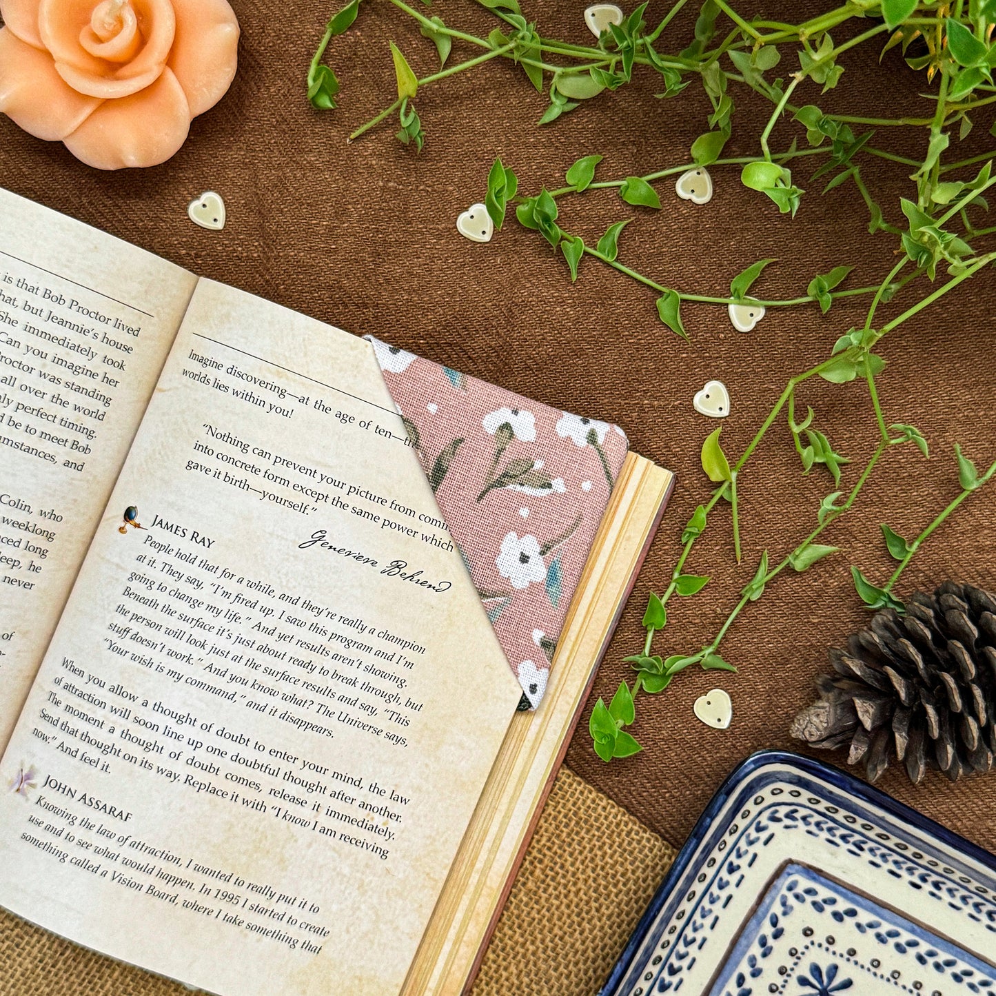 CORNER BOOKMARK - Blush Bloom