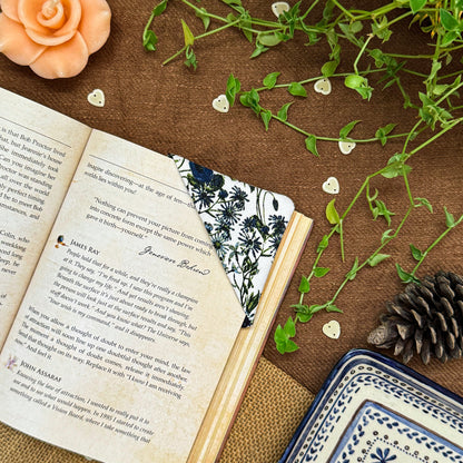 CORNER BOOKMARK - Indigo Vines