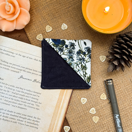 CORNER BOOKMARK - Indigo Vines