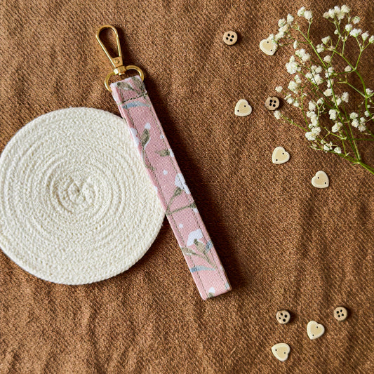Keychain Wristlet - Blush Bloom