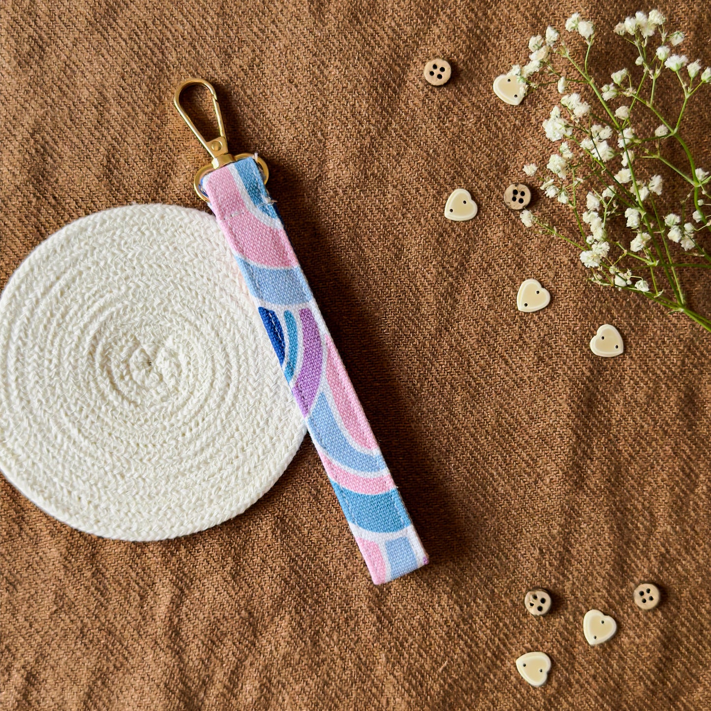 Keychain Wristlet - Rainbow Hills